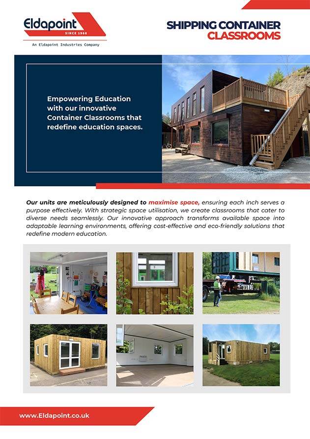 Shipping Container Classrooms Specification Sheet